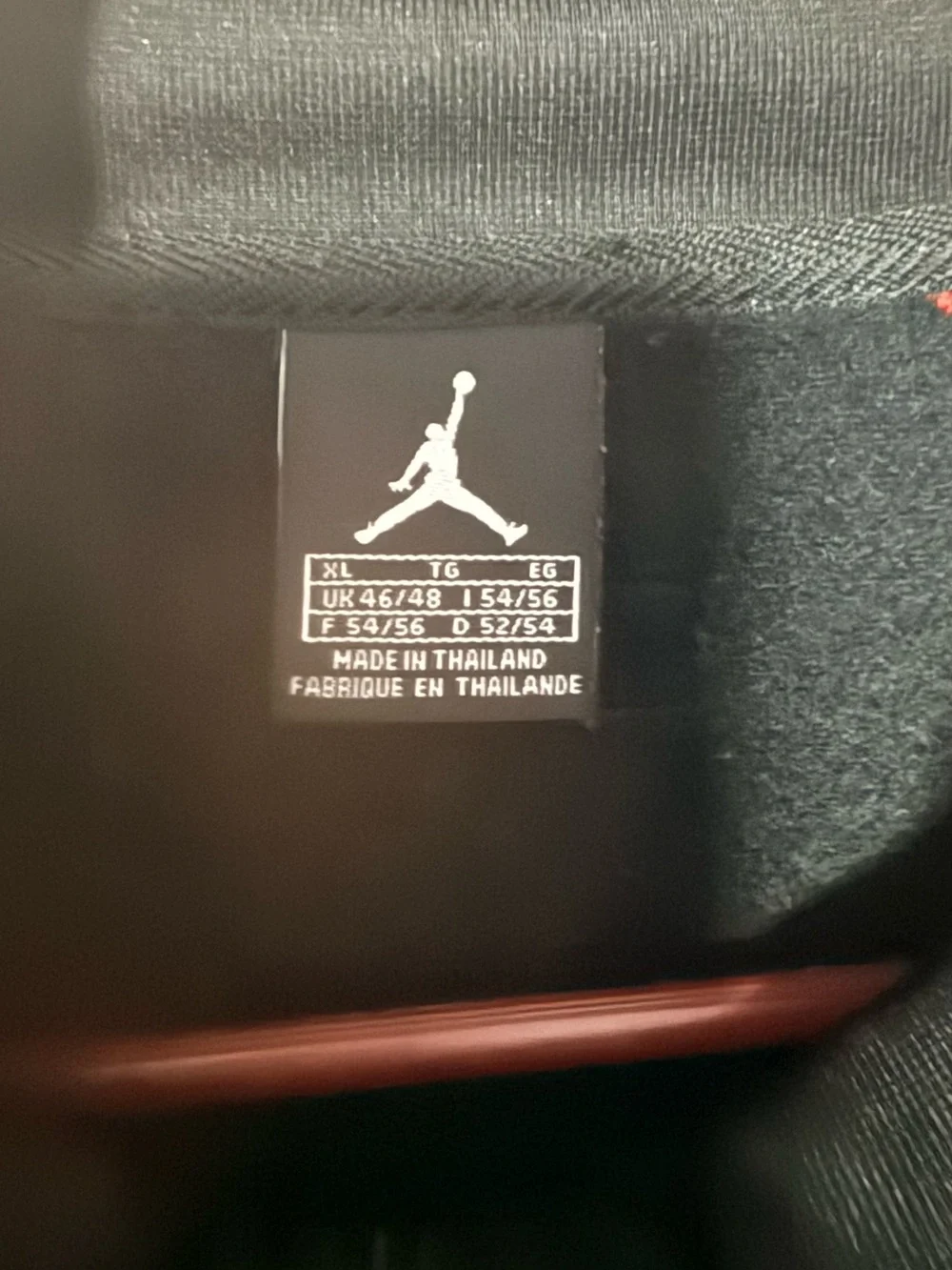 Jordan Black & Red Full‑Zip Track Jacket